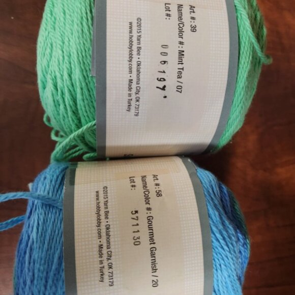 Sugarwheel Cotton Discontinued Colors New Gourmet Garnish And Mint Tea - Picture 2 of 2